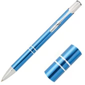 "Lua" golyóstoll - 2 díszítőgyűrűvel - türkizkék