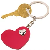 "Heart-in-heart" kulcstartó