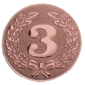 Bronz érembetét - harmadik helyezett - 25 mm - Milánó