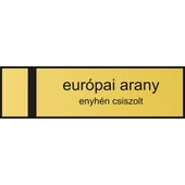 "Casa" névtábla 140 x 40 mm - európai arany - 1,5 mm fazettázva