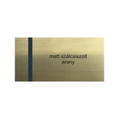 "Victory" gravírlap - 6 x 3 cm - matt szálcsiszolt arany / fekete