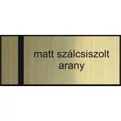 Névtábla 140 x 60 mm - matt szálcsiszolt arany - 1,5 mm - Bali