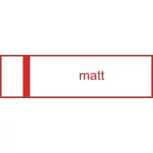 "Casa" névtábla 140 x 40 mm - matt fehér/piros - 1,5 mm - fazettázva