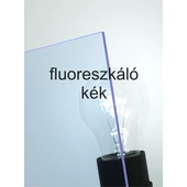 Policril - 3 mm - fluoreszkáló kék plexi - 1010 x 600 mm