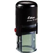 Shiny - R-524 bélyegző - ∅ 24 mm - fekete ház / zöld párna
