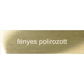 Sárgaréz - 0,5 mm - fényes polírozott, lakkozott - 1000 x 600 mm