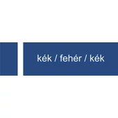 Melamin - 2 mm - kék / fehér / kék - 610 x 605 mm