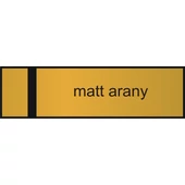 "Casa" névtábla 140 x 40 mm - matt arany - 1,5 mm - fazettázva