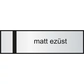 "Casa" névtábla 140 x 40 mm - matt ezüst - 1,5 mm - fazettázva