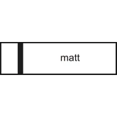 "Casa" névtábla 140 x 40 mm - matt fehér - 1,5 mm - fazettázva