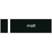 "Casa" névtábla 140 x 40 mm - matt fekete - 1,5 mm - fazettázva