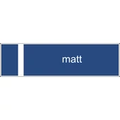 "Casa" névtábla 140 x 40 mm - matt kék - 1,5 mm - fazettázva