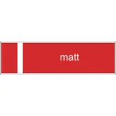 "Casa" névtábla 140 x 40 mm - matt piros - 1,5 mm - fazettázva