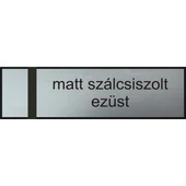 &quot;Casa&quot; névtábla 140 x 40 mm - matt szálcs. ezüst-1,5 mm-fazettázva