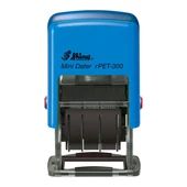 Shiny - rPET-300 mini dátumbélyegző - betű 3 mm - fekete párna