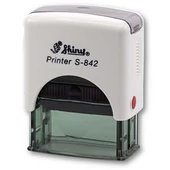 Shiny - S-842 bélyegző - 38 x 14 mm - fehér ház / kék párna