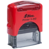 Shiny - S-842 bélyegző - 38 x 14 mm - piros ház / fekete párna