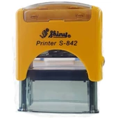 Shiny - S-842 bélyegző - 38 x 14 mm - sárga ház / kék párna