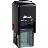 Shiny - S-520 bélyegző - 20 x 20 mm - fekete ház / fekete párna