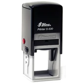 Shiny - S-530 bélyegző - 32 x 32 mm - fekete ház / natúr párna