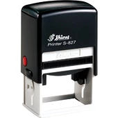 Shiny - S-827 bélyegző - 50 x 30 mm - fekete ház / fekete párna