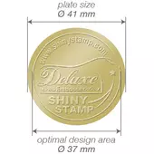 Shiny - csillag etikett - arany - 41 mm, 24 db/A4