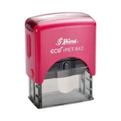 Shiny - rPET-841 bélyegző - 26 x 10 mm - fuchsia ház / natúr párna