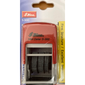 Shiny - 300 önfestékező dátumbélyegző, mini - szám 3 mm - piros ház / fekete párna