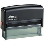 Shiny - S-831 bélyegző - 70 x 10 mm - fekete ház / fekete párna