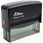 Shiny - S-832 bélyegző - 75 x 15 mm - fekete ház / fekete párna