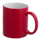 "Dalaro" gumírozott bögre, 300 ml - piros