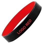 "Colorato" szilikon karkötő - fekete/piros