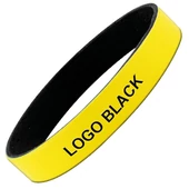 "Colorato" szilikon karkötő - sárga/fekete
