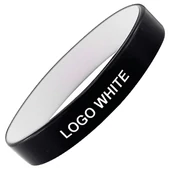 "Colorato" szilikon karkötő - fekete/fehér