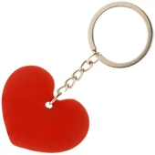 "Angelina" kulcstartó - újrahasznosított rm. acél - piros szív