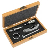 "Lazzaro" bambusz boros szett - bambusz dobozban