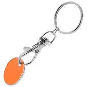 "Shopping" kulcstartó - bevásárlókocsi érmével - narancs