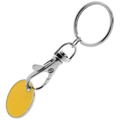 "Shopping" kulcstartó - bevásárlókocsi érmével - sárga
