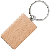 "Lanin" kulcstartó bükkfából - téglalap alakú