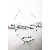 "Cassi" üvegdíj - nyolcszögletű