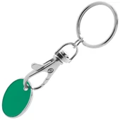 "Shopping" kulcstartó - bevásárlókocsi érmével - zöld