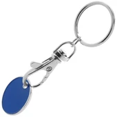 "Shopping" kulcstartó - bevásárlókocsi érmével - kék