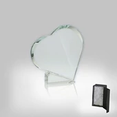 "Watson" üveg plakett - szív 14,5 cm "Watson" üveg plakett - szív 14,5 cm