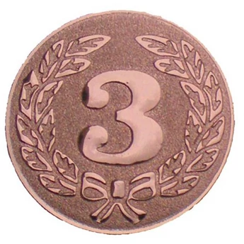 Bronz érembetét - harmadik helyezett - 25 mm - Milánó