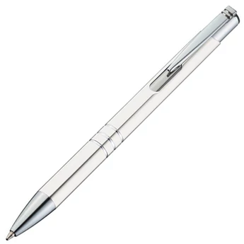 "Evans" golyóstoll - 3 díszítőgyűrűvel - fehér