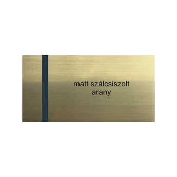 "Victory" gravírlap - 6 x 3 cm - matt szálcsiszolt arany / fekete
