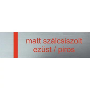 Transply - 1,5 mm - matt szálcsiszolt ezüst / piros - 1220 x 610 mm