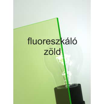 Policril - 3 mm - fluoreszkáló zöld - 500 x 500 mm