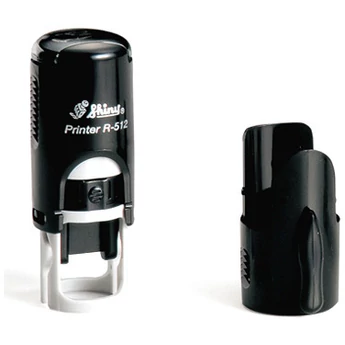 Shiny - R-512 bélyegző - ∅ 12 mm - fekete ház / fekete párna