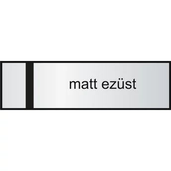 "Casa" névtábla 140 x 40 mm - matt ezüst - 1,5 mm - fazettázva